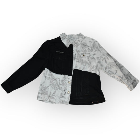 Skewed Achromatic Denim Jacket