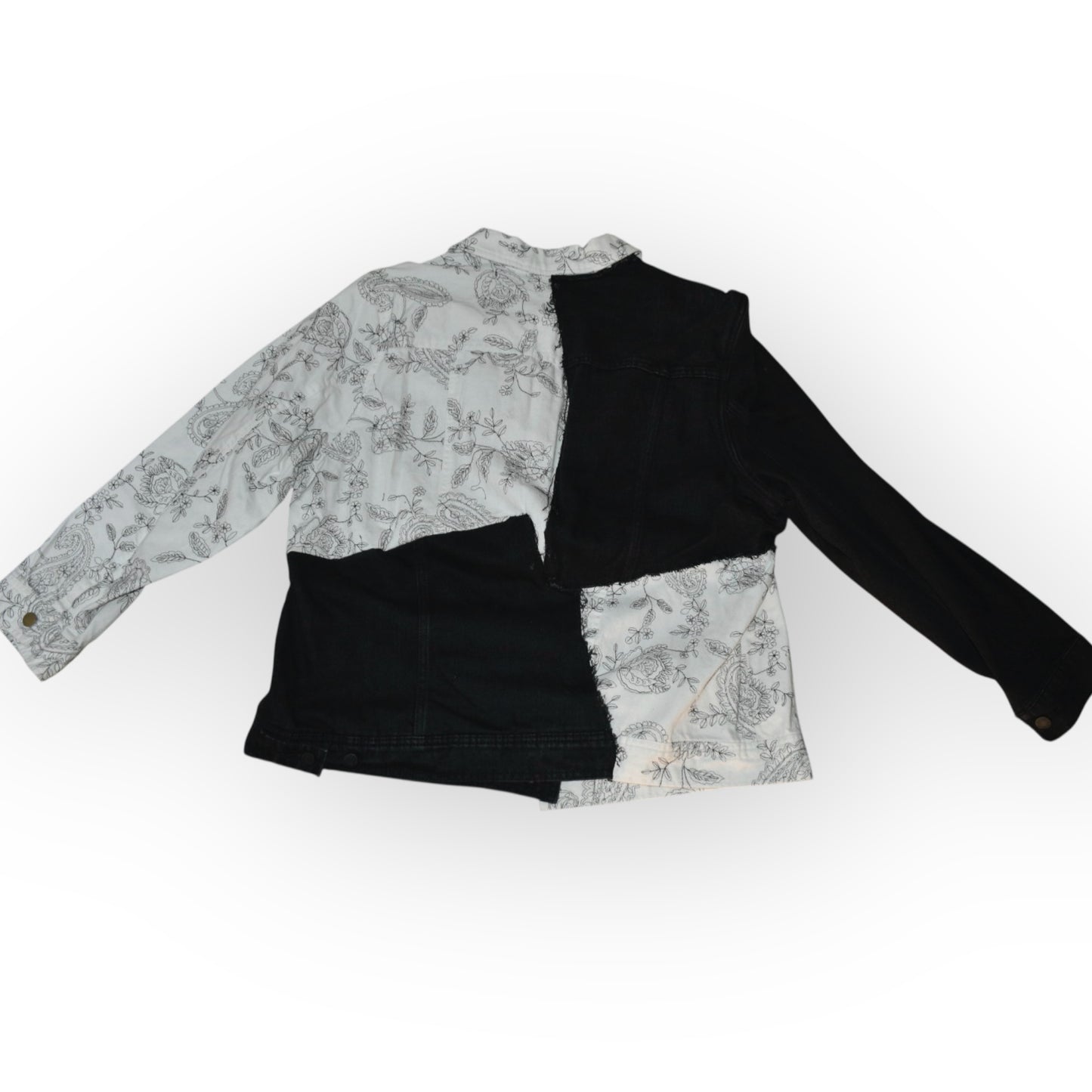 Skewed Achromatic Denim Jacket